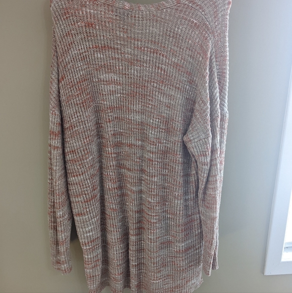 BEIGE & LIGHT PINK SLUB DROP SHOULDER SWEATER - Picture 6 of 6
